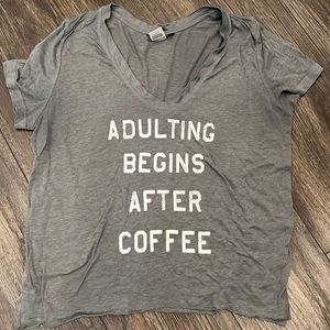 Adulting after coffee Tee